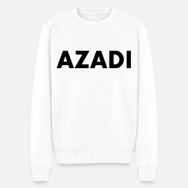 Azadi - Männer Premium Bio Pullover - Weiß