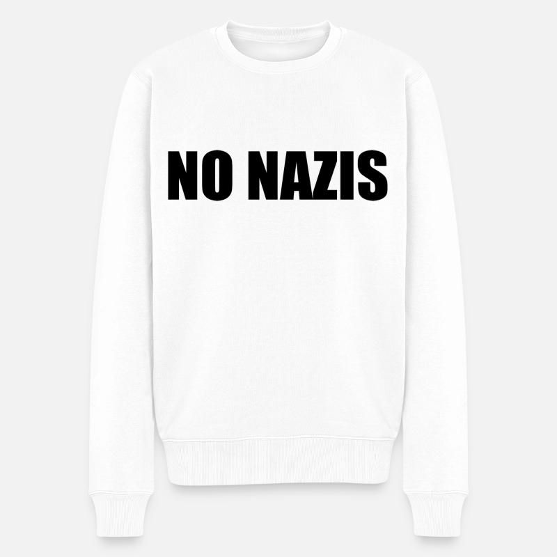 No nazis - Pull Premium bio Homme - blanc