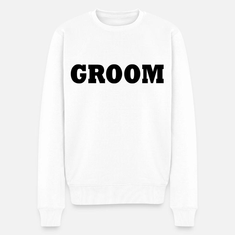 Groom - Männer Premium Bio Pullover - Weiß