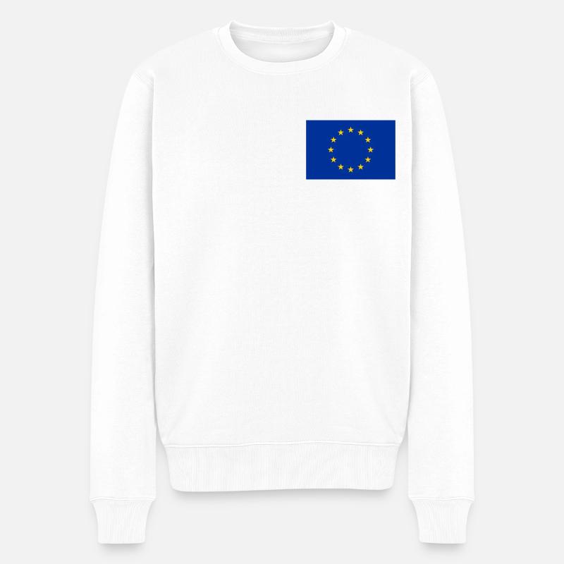Drapeau de l’Europe - Pull Premium bio Homme - blanc