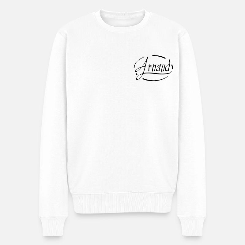 Arnaud - Männer Premium Bio Pullover - Weiß