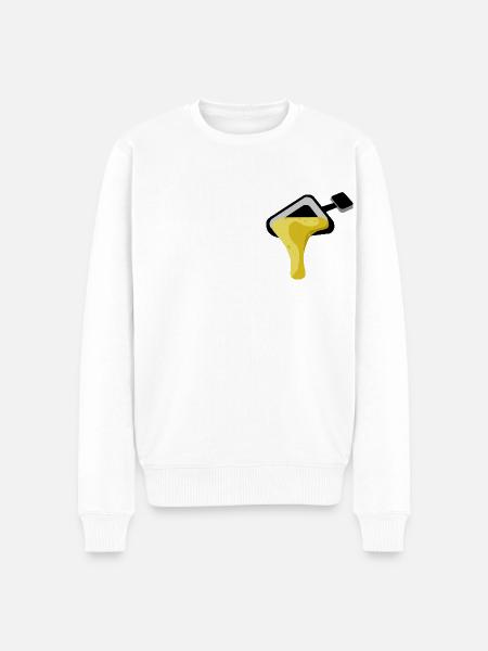 Raclette with melted cheese - Men's Premium Organic Jumper - white