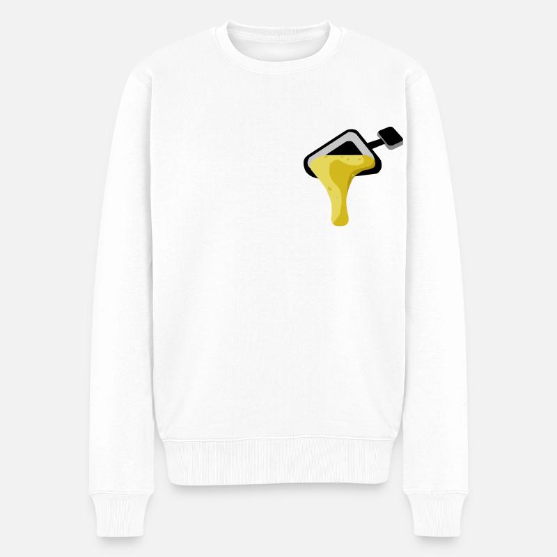 Raclette fromage fondu - Pull Premium bio Homme - blanc