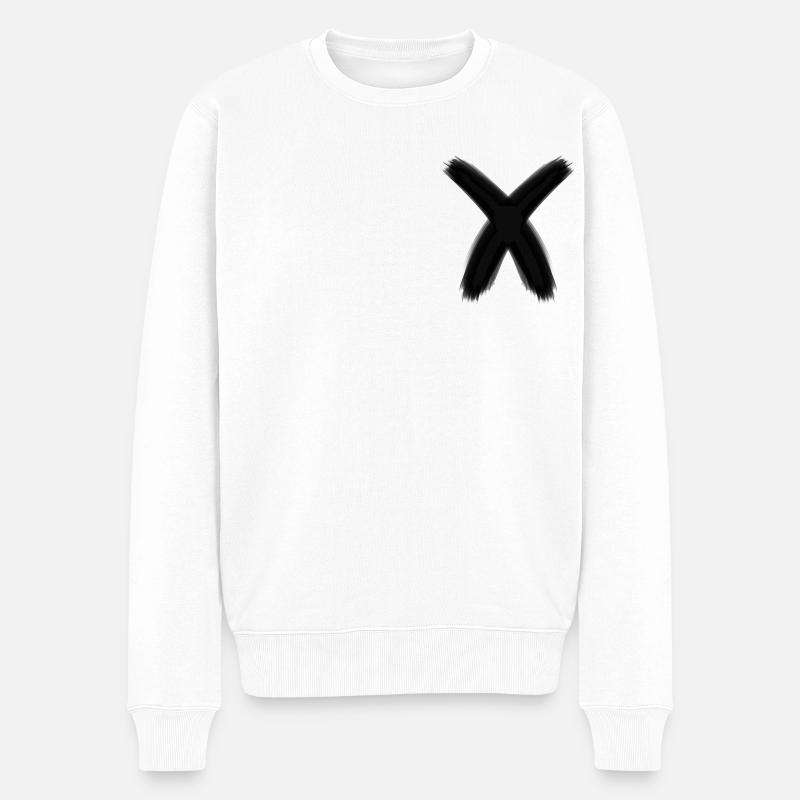 X - Männer Premium Bio Pullover - Weiß