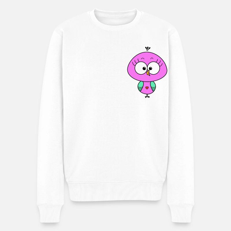 Rose Poussin - Pull Premium bio Homme - blanc