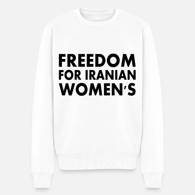 Freedom for iranian womens - Pull Premium bio Homme - blanc