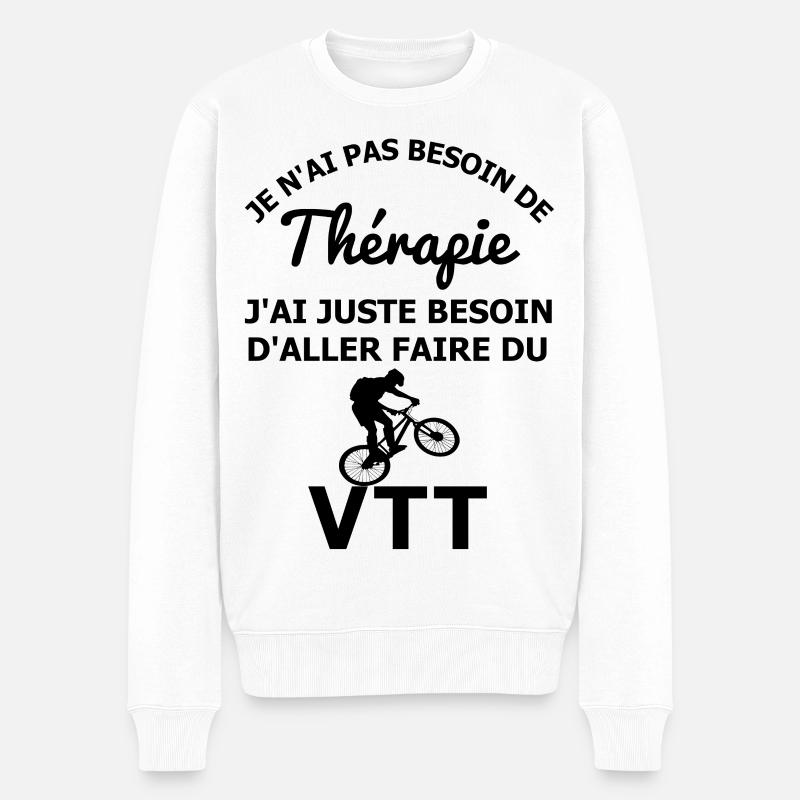 Thérapie VTT - Pull Premium bio Homme - blanc
