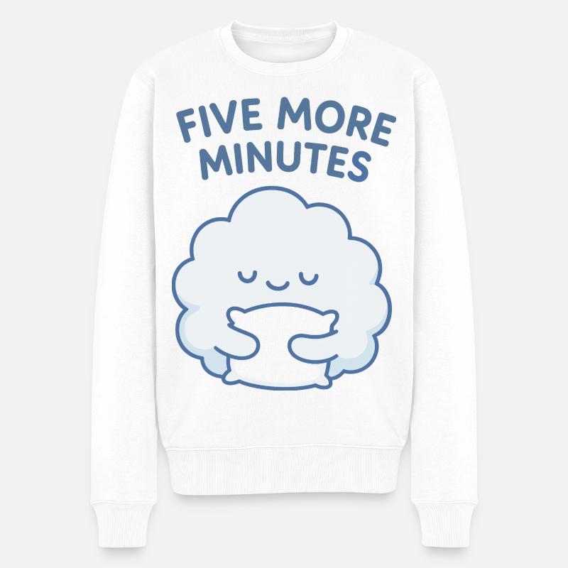 Cinq minutes de plus Cloud Hug - Pull Premium bio Homme - blanc