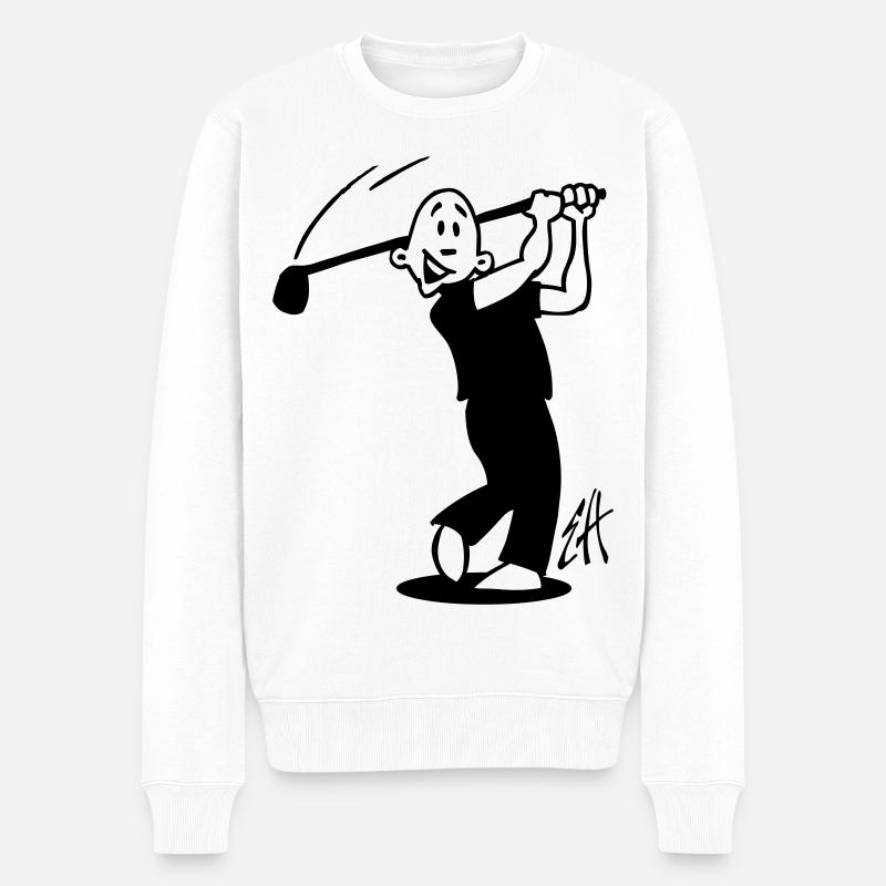 Golf - Männer Premium Bio Pullover - Weiß
