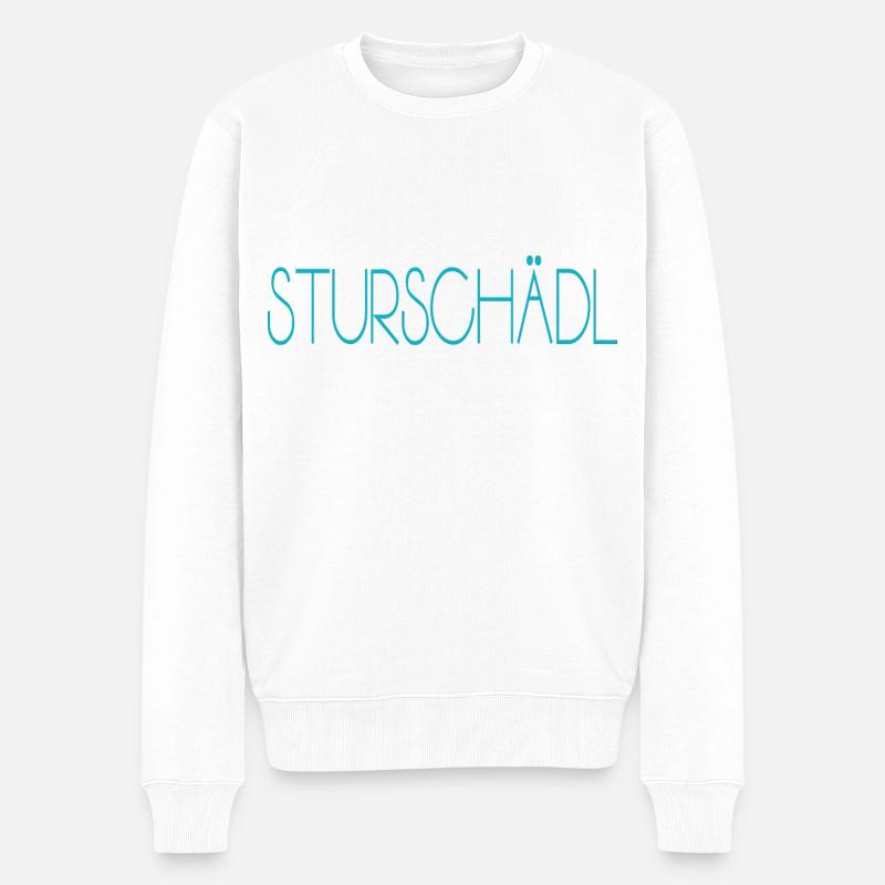 Sturschädl - Männer Premium Bio Pullover - Weiß