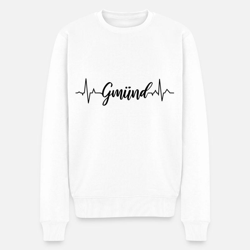 EKG Gmünd - Männer Premium Bio Pullover - Weiß