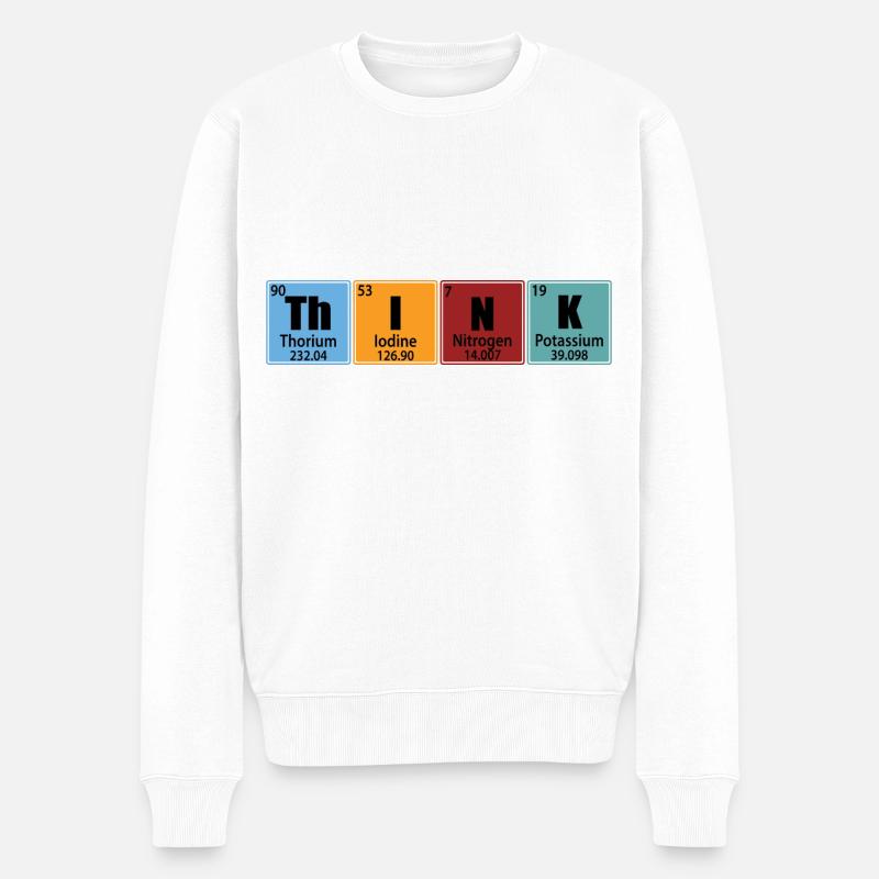 Think - Éléments du tableau périodique - Pull Premium bio Homme - blanc