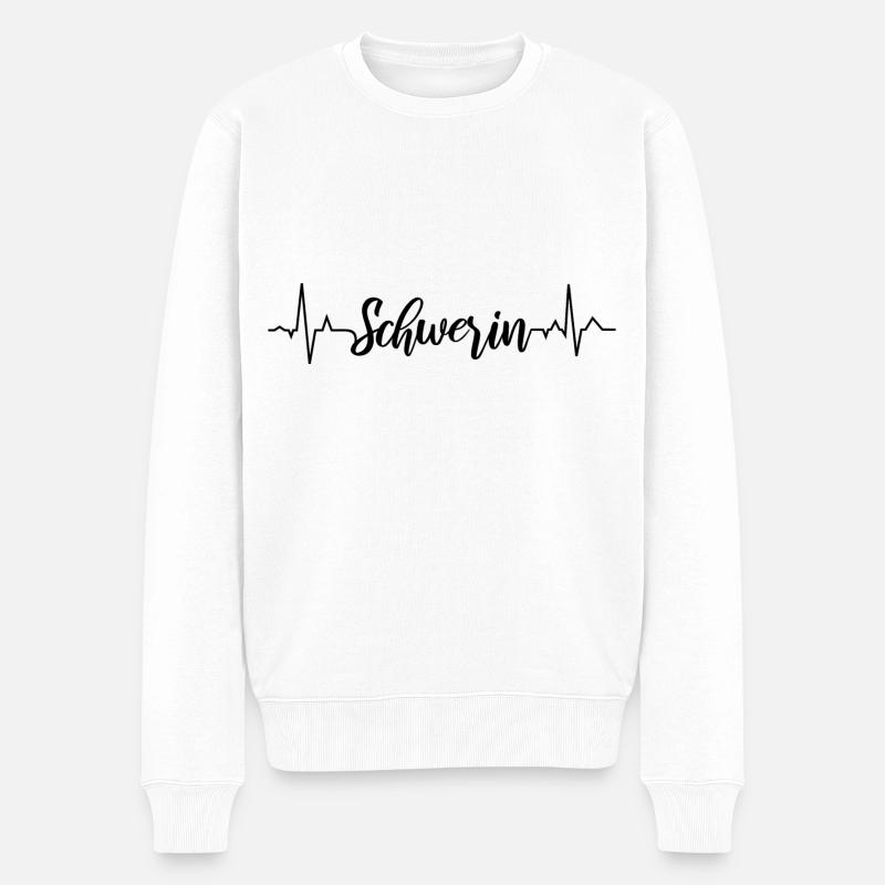 EKG Schwerin - Männer Premium Bio Pullover - Weiß