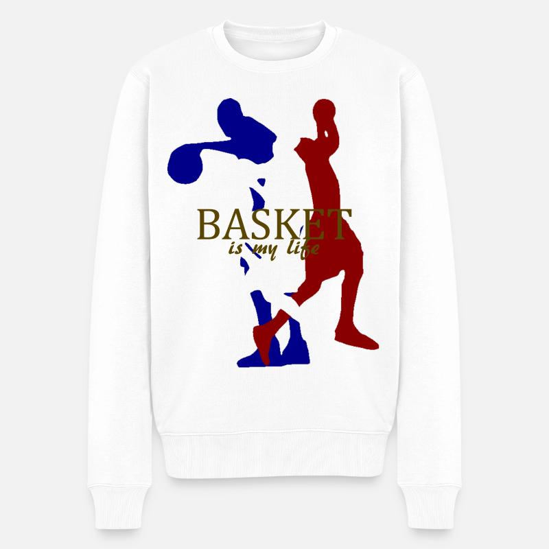 basket is my life - Pull Premium bio Homme - blanc