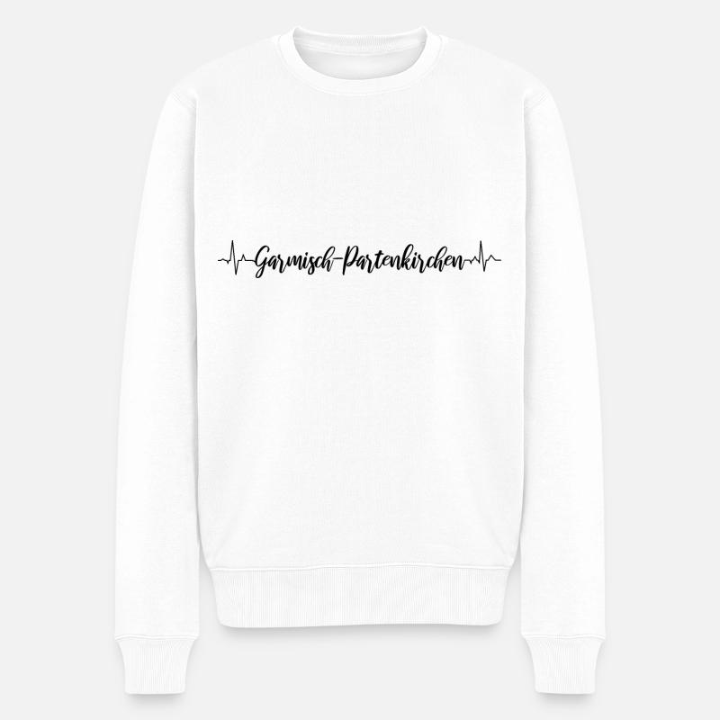 EKG Garmisch Partenkirchen - Männer Premium Bio Pullover - Weiß