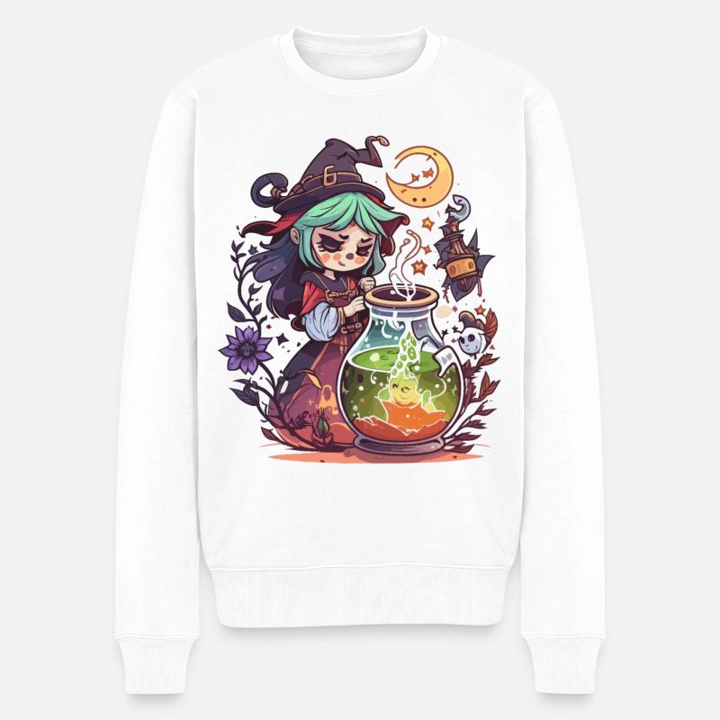 Hexen-Gebräu - Männer Premium Bio Pullover - Weiß