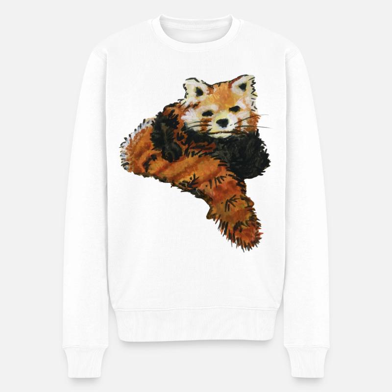 roter panda - roter panda - roter kleiner der rote - Männer Premium Bio Pullover - Weiß