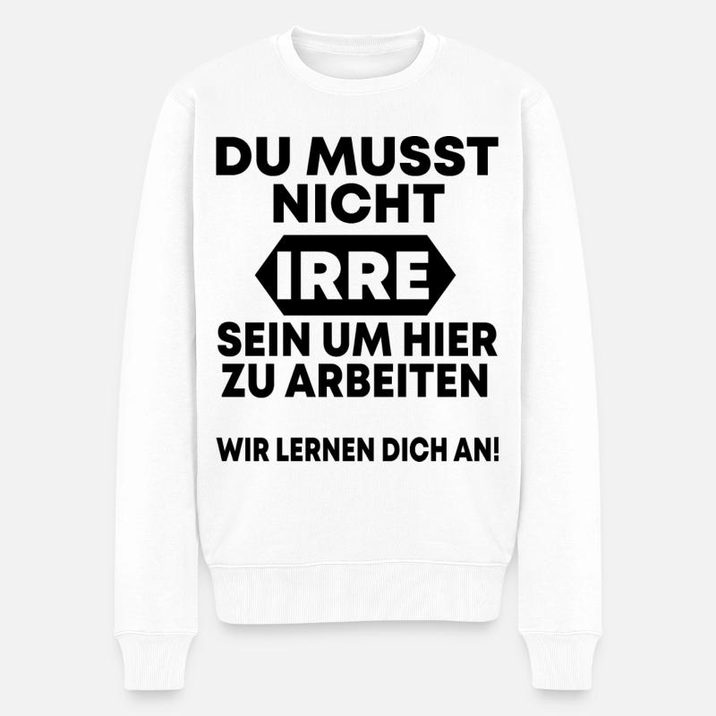 Geschenkidee Arbeit Büro - Männer Premium Bio Pullover - Weiß