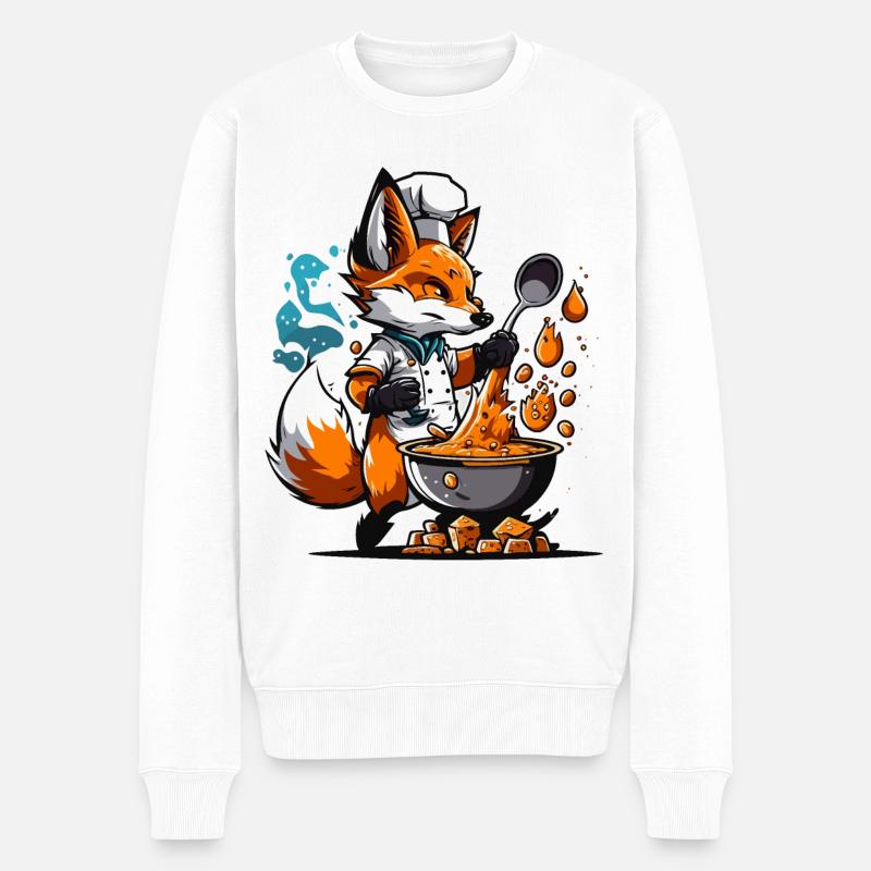 Le Chef Renard - Pull Premium bio Homme - blanc