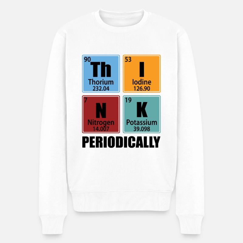 Think Periodically - Periodic Table Elements - Men's Premium Organic Jumper - white