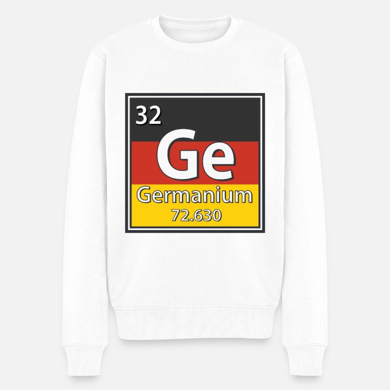 Germanium-Element Periodensystem - Männer Premium Bio Pullover - Weiß