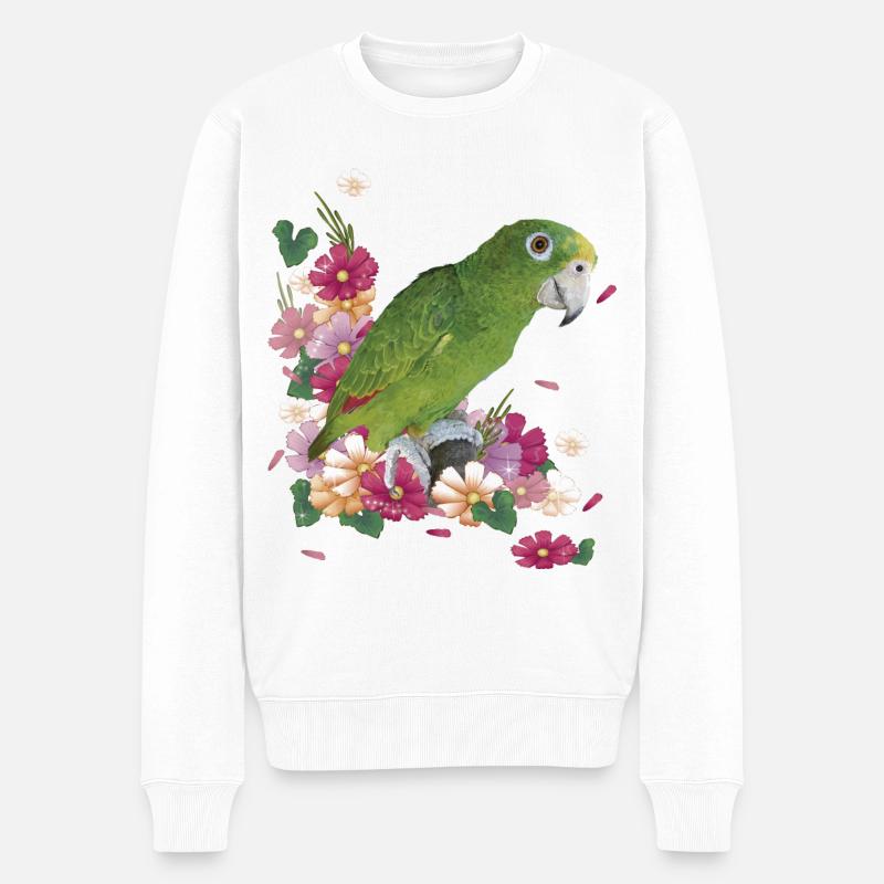 Le perroquet royal amazonien - Pull Premium bio Homme - blanc