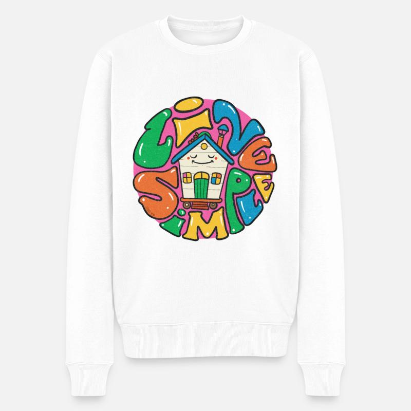 Vivre une -maison simple - Pull Premium bio Homme - blanc