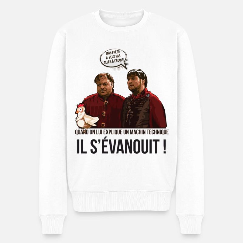 MON FRERE ! - Pull Premium bio Homme - blanc