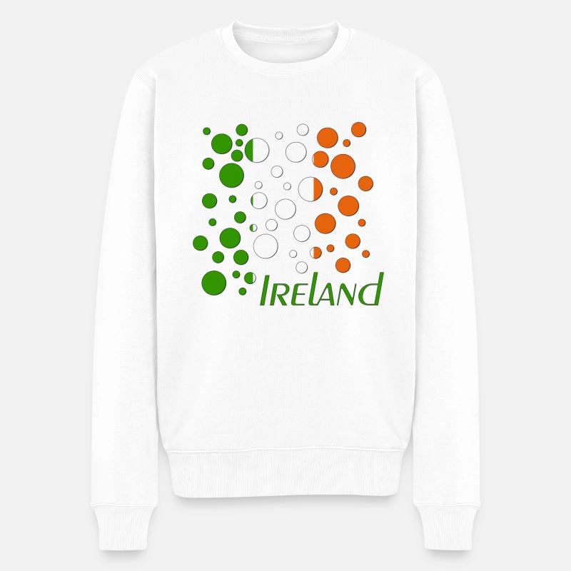 Ireland Bubbles - Männer Premium Bio Pullover - Weiß