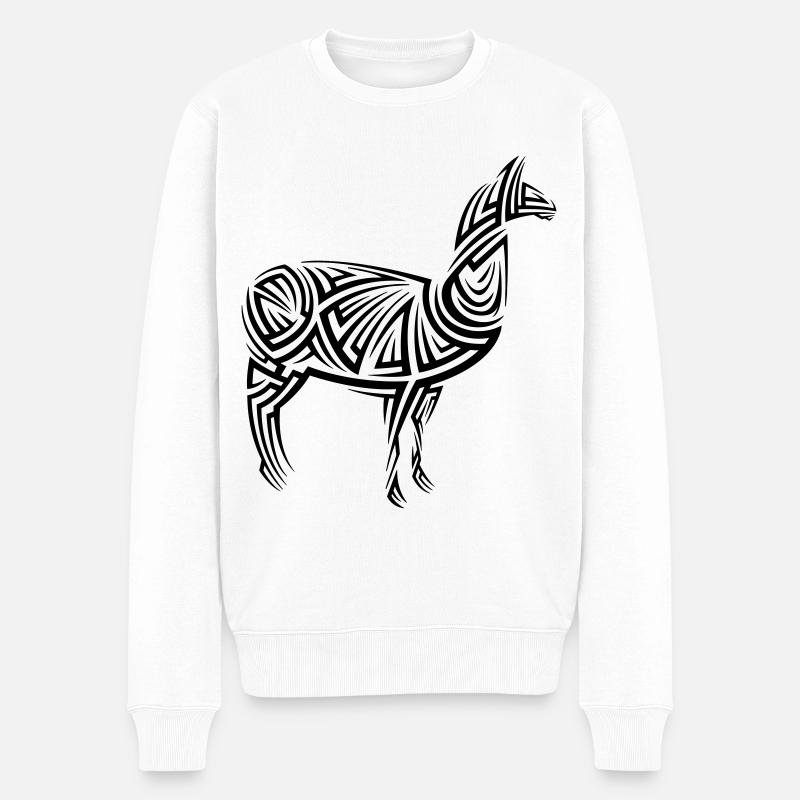 Tatouage tribal d’alpaga - Pull Premium bio Homme - blanc