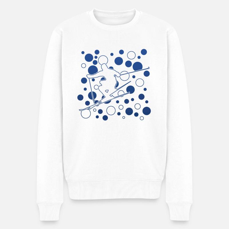 Ski ski - Männer Premium Bio Pullover - Weiß