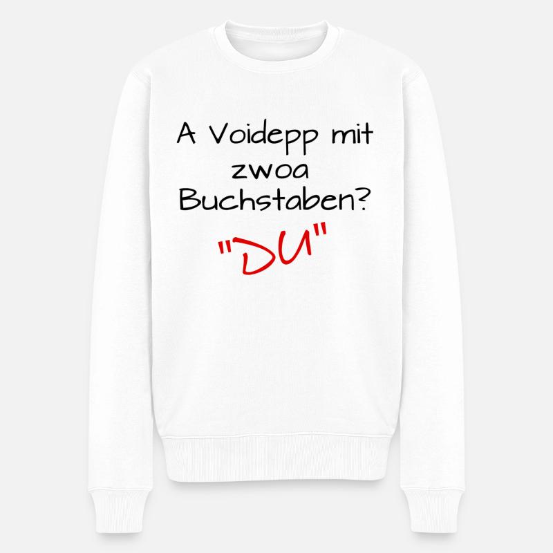 Voidepp DU - Männer Premium Bio Pullover - Weiß