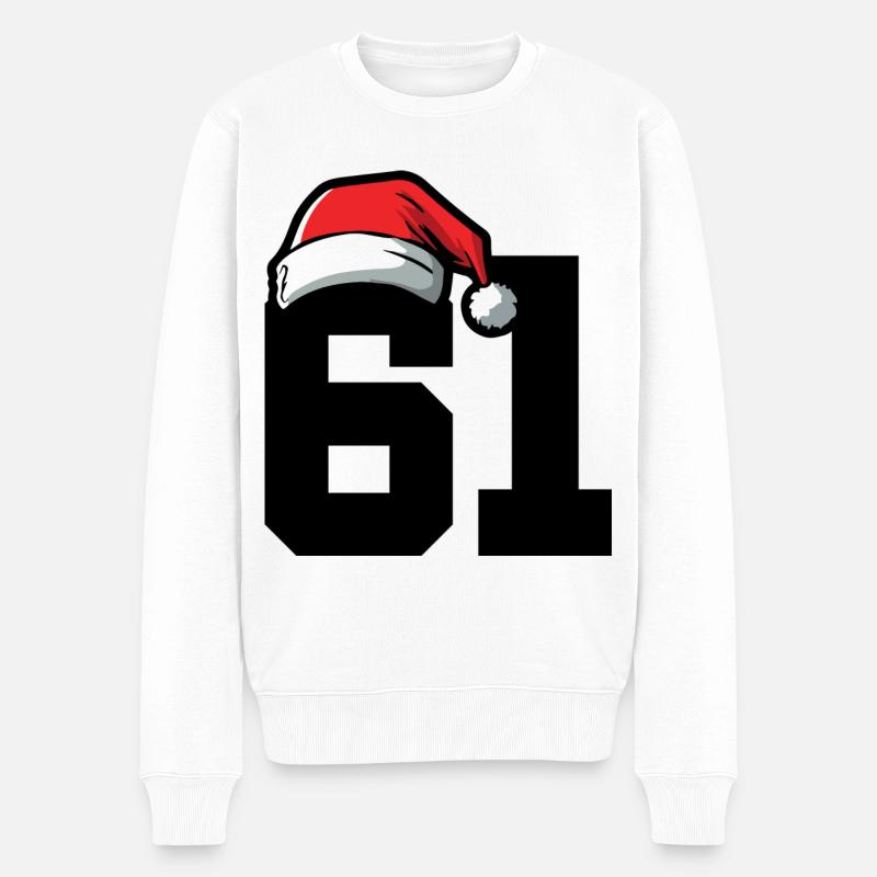 61 Numéro Noël - Pull Premium bio Homme - blanc