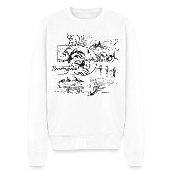 Berchtesgaden Watzmann Gypaète barbu - Pull Premium bio Homme - blanc - Devant - Thijin (182cm)