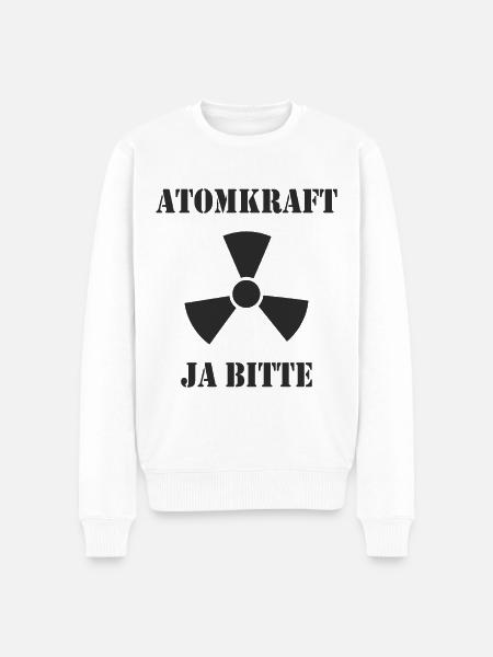 Atomkraft, Ja bitte - Männer Premium Bio Pullover - Weiß