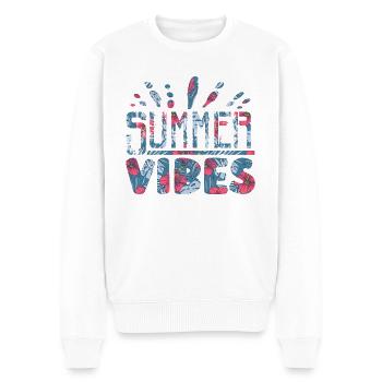 Summer Vibes Summer Mood Holiday - Men's Premium Organic Jumper - white - Front - Thijin (182cm)