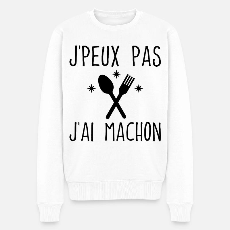 J'peux Pas J'ai Mâchon - Pull Premium bio Homme - blanc