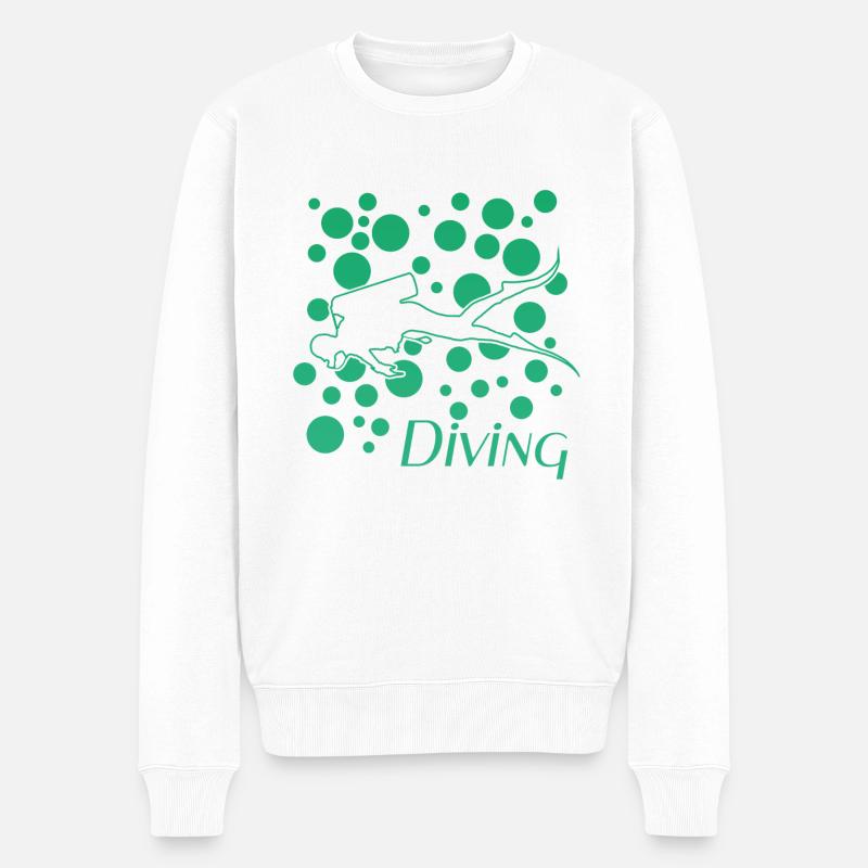 Scuba diving - Männer Premium Bio Pullover - Weiß