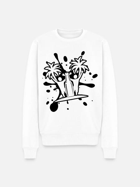 Drinking Beach Party - Männer Premium Bio Pullover - Weiß