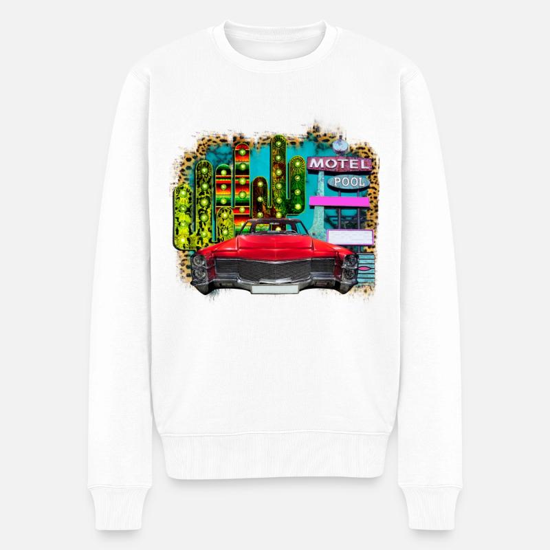 Cadillac Ranch - Männer Premium Bio Pullover - Weiß