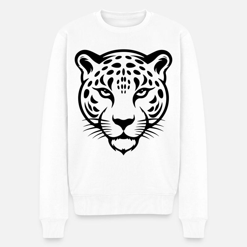 Tête de guépard - Pull Premium bio Homme - blanc