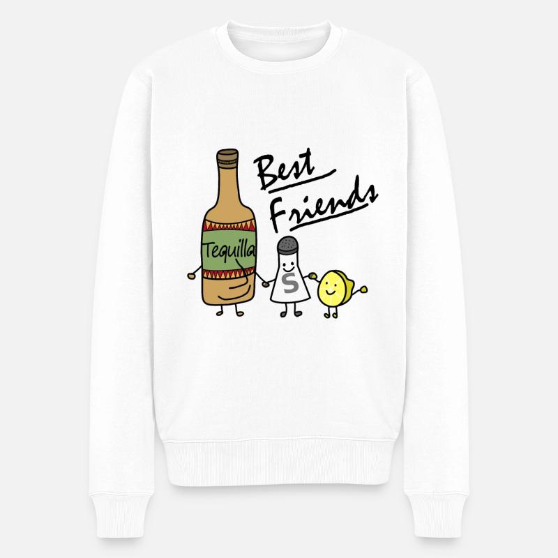 Tequilla friends - Männer Premium Bio Pullover - Weiß