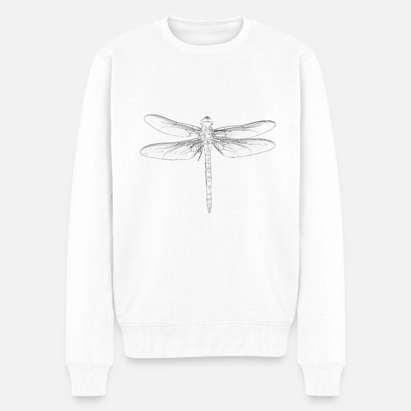 Libellule microscope insectes biologie tatouage - Pull Premium bio Homme - blanc
