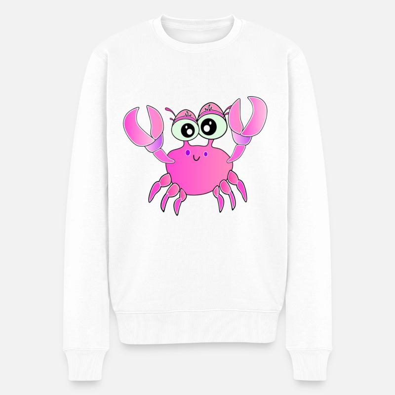 Crabes - Berta le Crabe - Pull Premium bio Homme - blanc