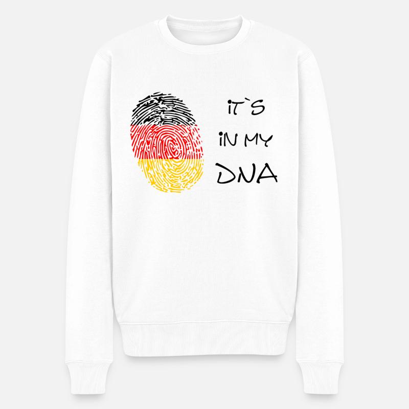 Deutschland its in my DNA - Männer Premium Bio Pullover - Weiß