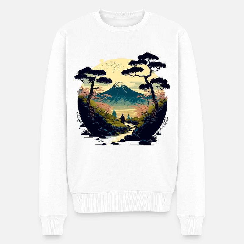 Cerisier - Pull Premium bio Homme - blanc
