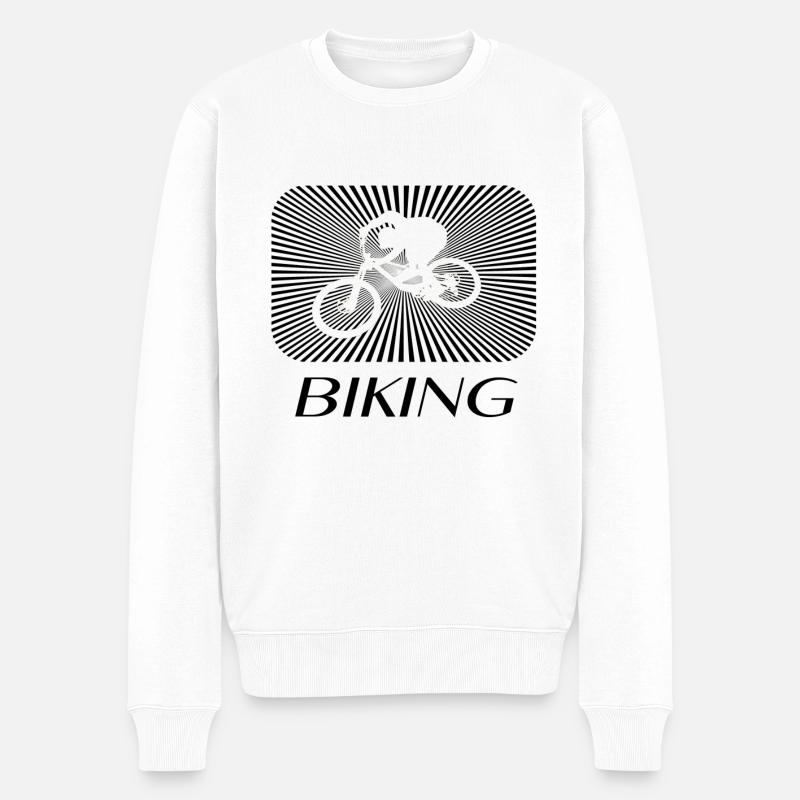 Biking - Männer Premium Bio Pullover - Weiß