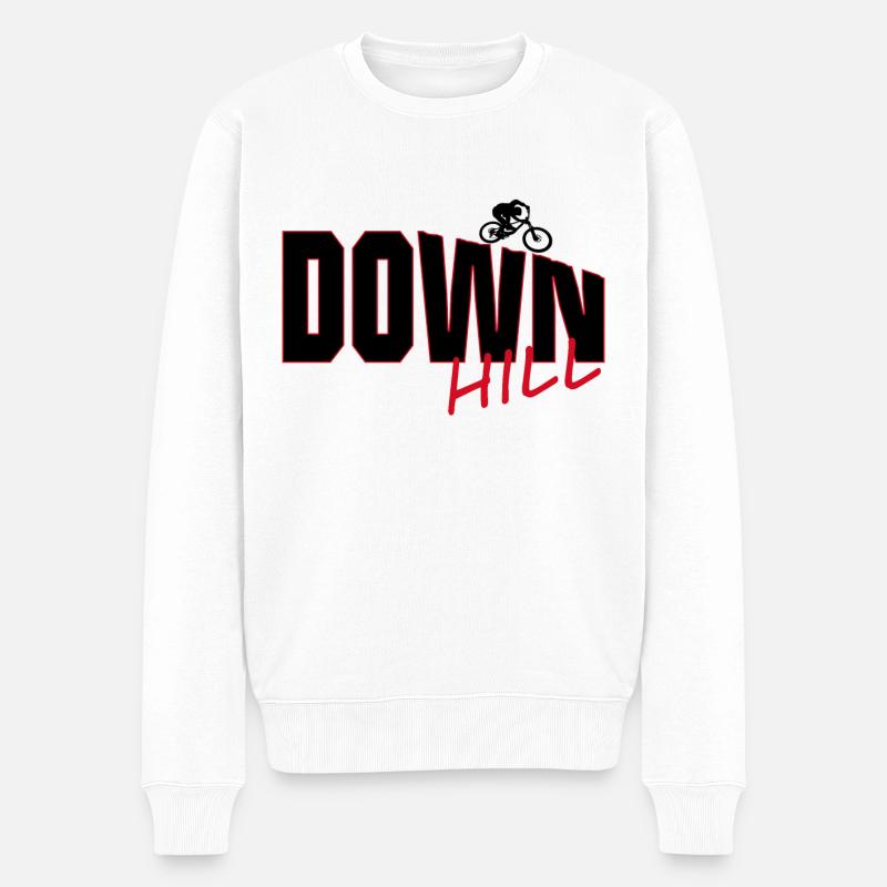 Downhill - Männer Premium Bio Pullover - Weiß