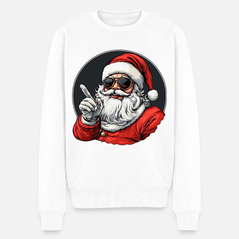 Père Noël cool - Pull Premium bio Homme - blanc
