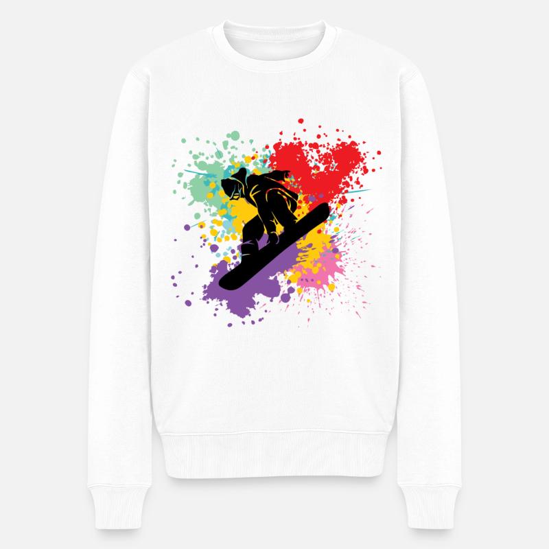 Snowboard - Pull Premium bio Homme - blanc
